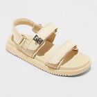 Women's Jonie Ankle Strap Footbed Sandals - A New Day Tan 11