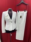 NIPON BOUTIQUE PANT SUIT/SIZE 12/INSEAM 32'/NEW WITH TAG/RETAIL$280/WHITE