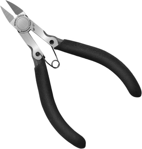 Small Wire Flush Cutters 5-In, Sharp and Precision Side Cutting Pliers with Spri
