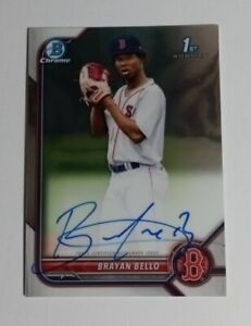 New Listing2022 Topps Bowman Chrome Brayan Bello 1st Autograph Auto CPA-BB Boston Red Sox