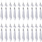20 Pcs Clear Crystal Chandelier Icicle Prisms Replacement Parts for Lamp Decore