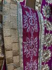 Embroidered Gold Metallic Sari Trim Junk Journal Sewing  Approx 6 Yards X 2”