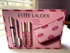 Estee Lauder Glossy Lips Set 3 Full Size 104 Naked Truth + 420 Rose +Mascara NIB
