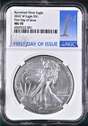 New Listing2022 w burnished silver eagle ngc ms70 first day of issue 1st label with coa