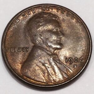 1926-S Lincoln Wheat Cent Penny Beautiful High Grade Coin Rare Date