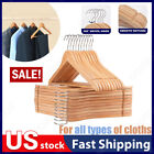 Home Wooden Hangers 5/10/20/50 Pack Suit Hangers Premium Natural Finish US