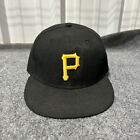 Pittsburgh Pirates Baseball Hat Cap Adult 7 1/2 Black Polyester USA Mens MLB*