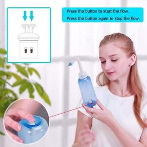 300ml Nasal Wash Neti Pot Nose Cleaner Bottle Irrigator Rinse Sinus R9D7