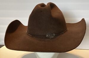 MHT Westerns Hat Mens 7 Brown 3X Beaver Blend Felt Western Cowboy Rodeo Texas