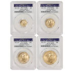 Set of 4 2021-(W) Gold Eagles Type 2 PCGS MS70 First Strike WP Label FS Eagle T2