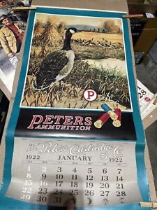 Peters Cartridge Remington 1922 Calendar 1989 Reproduction 14.5