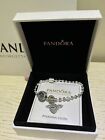 Pandora 925 Silver Bracelet Sterling Two-tone Wings Charm 7.5 inch New with Box