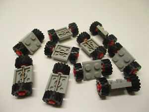 (C15 / 14) LEGO Classic Space 10x wheels axles 122c01assy2 6990 6970 928