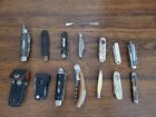 Lot of 14 Vintage Boy Scout Pocket Knives Camillus Ulster Colonial