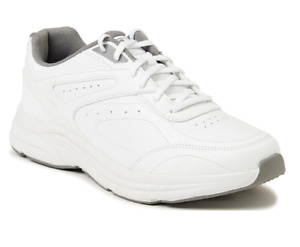 Men Athletic Works Walking Wide White Lace up For Secure Fit Shoe Black Color