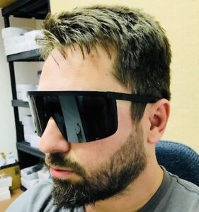Sport Men's Sunglasses Dark Black Lens UV400 Protection Comfortable Shades 2023