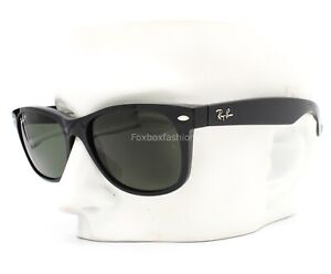 Ray-Ban RB 2132 901/58 New Wayfarer Sunglasses Polished Black Polarized 55mm