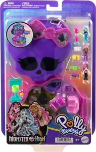 ​Polly Pocket Monster High Playset with 3 Micro Dolls & 10 Accessories Clawdeen