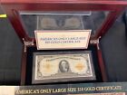 New Listing1922 $10 Gold Certificate Large Note in Beautiful Wooden Case!! With info