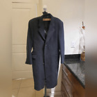 Di Silver Vtg Men's Cashmere Blend Double Breasted Long Overcoat Sz 40R