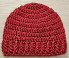 Beanie 3 - 6 Months Unisex Baby Boy Girl Handmade Crochet Solid Autumn Red