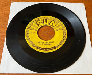 New ListingCarl Perkins Boppin' The Blues 45- Rockabilly! Sun Records- 243- 1956- Original!