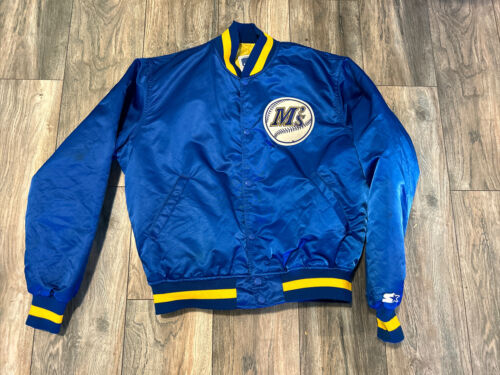 Vintage 80's Starter Seattle Mariners MLB Satin Jacket Men’s L MINT USA