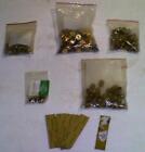 VINTAGE NOS SOLID-BRASS Clock Movement PART LOT: Assorted Nuts, Fittings & Other