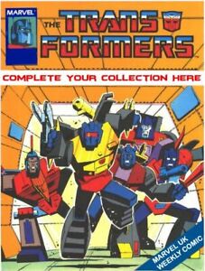 THE TRANSFORMERS Marvel UK - UK Weekly Comic - Complete your Collection