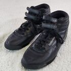 Reebok Classic High Top Freestyle Black Shoes Women's Size 8