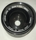 Vintage Canon Lens EX 35mm 1:3.5 / Made In Japan