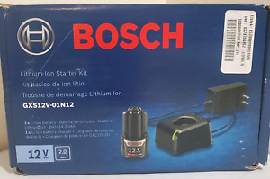 BOSCH GXS12V-01N12 Battery & Charger Starter Kit 12V MAX 2.0Ah