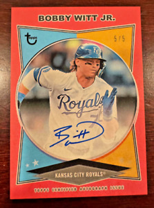 2023 Topps Brooklyn Collection Bobby Witt Jr. Red On-Card AUTO 5/5  Royals AC-BW