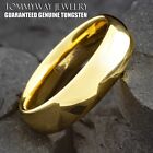 Tungsten Carbide Men's 14K Gold Plated Wedding Band Ring 6mm Jewelry