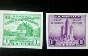 US stamps  #730a & 731a MNH - 1933 imperforate