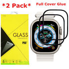 2X For Apple Watch 678 9 SE 40/44/41/45/49 Ultra Tempered Glass Screen Protector