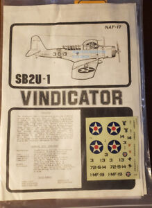 Esoteric Models Vought SB2U-1 Vindicator 1/72 Vacuform Kit NAF-17
