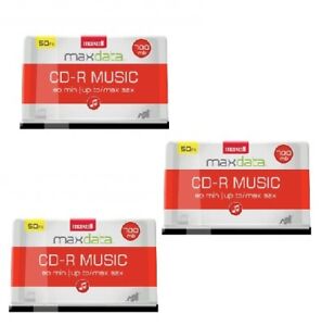 3) Maxell 625156 - CDR80MU50PK 80-Minute Music CD-Rs (50-ct Spindle) *3 Pack*