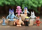 SET/8 BLUEY CHARACTERS Play FIGURES Cake Topper BINGO Coco RUSTY Snickers LILA