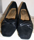 Women's Black Leather/Fabric CLARKS Collection Flats - Size 9.5