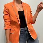 ESCADA bright orange blazer jacket Size 40 Prep School Office Academia Preppy