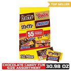M&M'S, SNICKERS & TWIX Fun Size Chocolate Candy Bars Variety Pack,55 Pieces,30oz