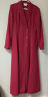 Vintage J.G. Hook women's long blazer dress button front size 12 Red Raspberry