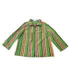 Akris Punto Women Size 12 Striped Brown/Green/Orange Jacket $900 NWT
