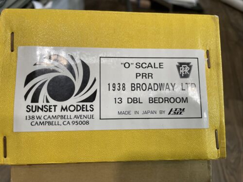 o scale 2 rail sunset Brass Prr Broadway Limited 13 Dbl Br Sleeper Car Brass