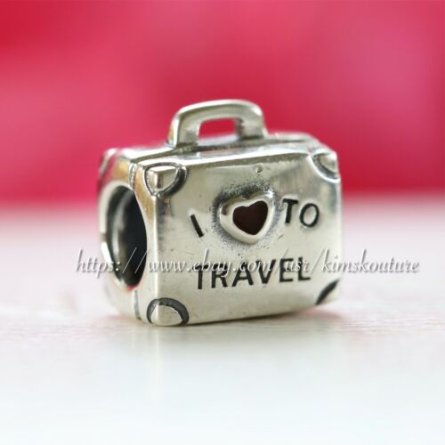 Authentic Sterling Silver I Love to Travel Charm 2013  Bead