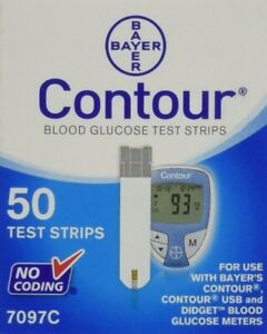 Contour Test Strips 1 Box of 50 ct. Exp 8/31/24 with 1 box lancets