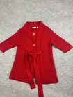 Vince Sweater Women's Small Red Wool Cashmere Cardigan Button Up Belted