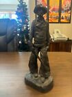 1969 Bronze Statue - Cowboy with Rifle, Signed By Michael Garman Mint Condition