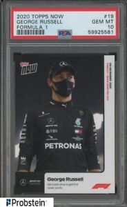 2020 Topps Now Formula 1 F1 Racing #19 George Russell PSA 10 GEM MINT